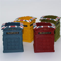 Zakka British Style Rice Flag Mailbox Pen Holder Retro Resin Ornaments Creative Home Furnishings Shooting Props