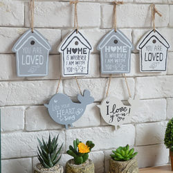 Zakka Pastoral Country Creative Wooden House Bird Wooden Sign Creative Home Store Decoration Small Plaque