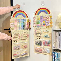 Children's Hair Accessory Storage Organizer, Wall-Mounted Multifunctional Jewelry Rack, Girls' Hair Ties, Headbands, Hair Clips, Hanging Bag