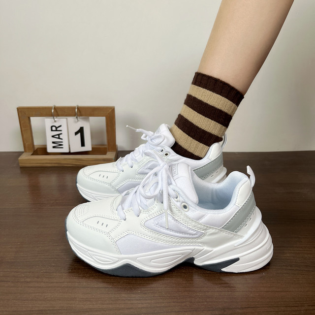 Hong Kong Style Platform Dad Shoes Female Niche Sports Leisure (Available)
