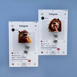 Bear-Themed Retractable Badge Holder with Elastic Strap for Medical Staff, Work Id, Factory Badge, Horizontal Card Holder