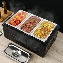 304 Insulated Box for Commercial Use, Delivery Box, Cold Storage Box, Stainless Steel Container, Large Capacity Lunch Box, Rice Foam Box