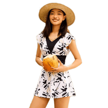 TOSWIM swimsuit women's hot spring skirt V-neck