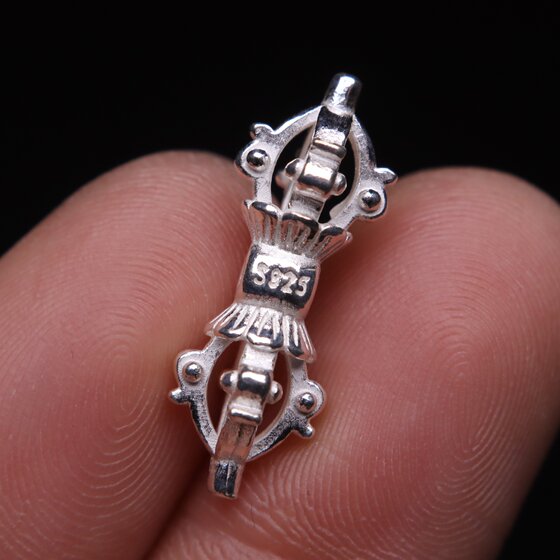 Original 925 silver vajra back cloud small accessories pendant pendant jewelry star and moon Rudraksha literary toy accessories