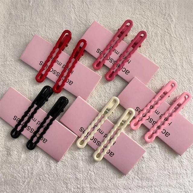 Candy -colored non -trace of the hair clip the front forehead side side duckbill crusher hair clip hair bangs clip hair card clip