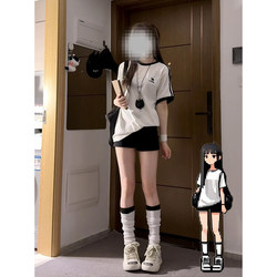 Black Sports Shorts for Women, Summer Thin Style, 2025 New High-Waisted Outerwear, Sexy Five-Point Shorts, Hip-Hugging, Slimming Hot Pants