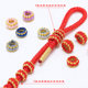 Handmade hand rope tail button fixed buckle flat knot large hole bead telescopic coil button spacer DIY hand rope accessories
