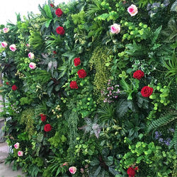 Simulated plastic green plant background wall artificial turf