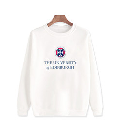 Edinburgh University Uniform Sweatshirt Winter Thickened Crew Neck Top Couple Outfit Class Uniform Jacket