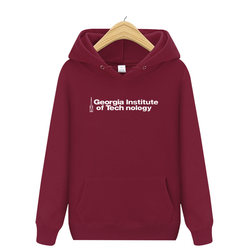 Georgia Tec Georgia Institute of Technology Sweatshirt Men's Hooded Pullover Student Class Uniform Winter Large Size Jacket