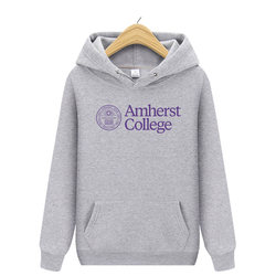 Amherst College Amherst College Uniform European and American Autumn and Winter Fleece-Lined Couple Hoodies Sweatshirts