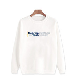 Georgia Tech Georgia Institute Sweatshirt Pullover Round Neck Youth Velvet Thickeneded Winter Outwear