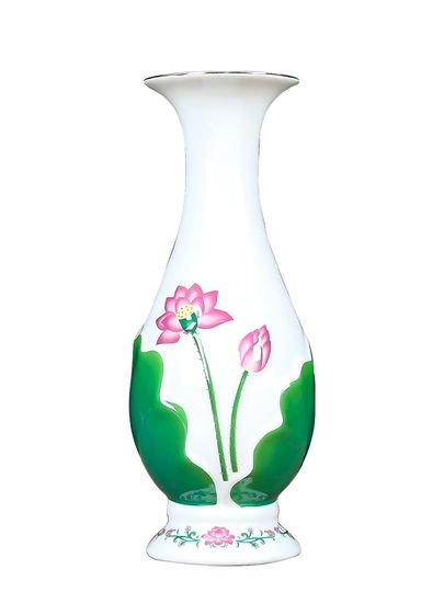 陶瓷供瓶观音莲花佛前供水瓶佛具用品小号