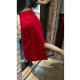 West Kowloon Spring and Autumn New Product High Waist Loose Heart Straight One Step Skirt Slit Half-length Skirt Red Slimming Women