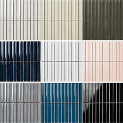 French Crescent-Shaped Long Ceramic Mosaic Tiles Wall Stickers for Bathroom, Kitchen, and Background Wall Chopstick Tiles