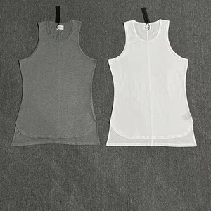 
Uncle Mingming's independent third season keel base pure cotton slit curved sleeveless vest with the same style for men and women