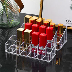 Transparent Deepened Lipstick Storage Box, Makeup and Skincare Product Organizer, Lip Gloss Desktop Storage Box, Lipstick Display Stand