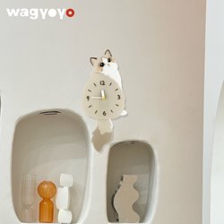 Original Ragdoll Cat Wall Clock, Kitten Wall Clock with Wagging Tail, Creative Clock, Housewarming Gift, Silent Wall Clock