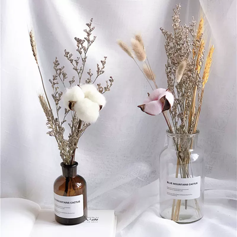 拍照道具ins風玻璃瓶乾燥花美食食品攝影背景擺件糕點烘培