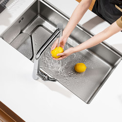 Koenner Tr304 Stainless Steel Thickened Nano-Embossed Large Single-Slot Sink Kitchen Sink Household Vegetable Washing Basin