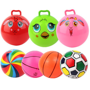 
New children's toys small leather ball football racket kindergarten watermelon ball baby ball inflatable toy handle