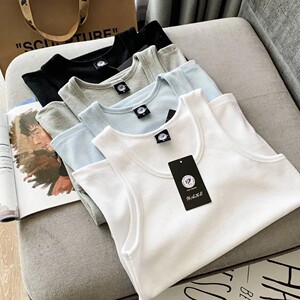 Rare beef products! All Mianwa Faifer fabric vest men's sports breathable high bomber solid color T -shirt 8831