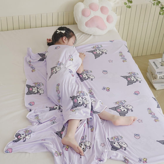 
Genuine Sanrio Beiyunrou children's cartoon anti-kicking quilt baby belly protection quilt kindergarten sleeping bag summer cool quilt