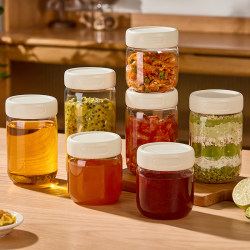 Jam honey sauce bottle glass sealed jar