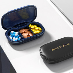 Pill Box Portable Mini Three-Meal-A-Day Pill Storage Box Seven Days a Week Food-Grade Medicine Compartment Box