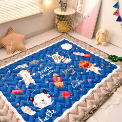 Environmentally Friendly, Non-Toxic, Odorless, Non-Slip, Thickened, Foldable Baby Crawling Mat, Floor Mat, Household Full-Size Play Mat, Cotton Material