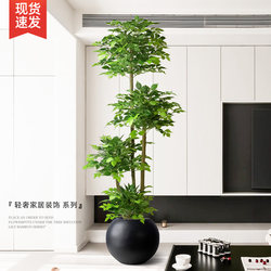 Artificial Green Plants, Money Tree, Luxury Large Floor-Standing Faux Plants for Living Room Interior Decoration