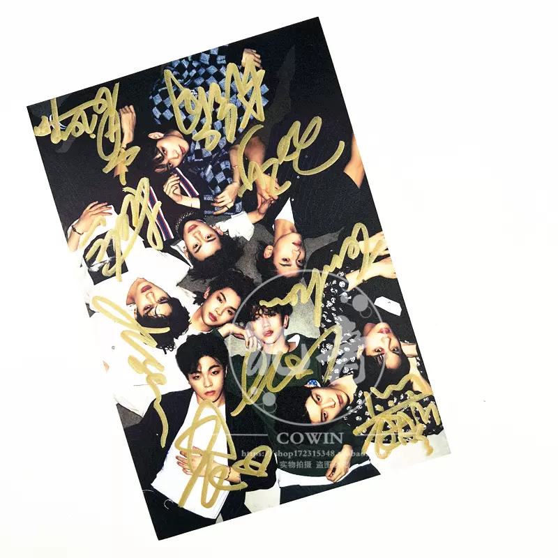 nine percent 偶像练习生全员亲笔签名红秀 宣传照片6寸