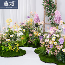 Simulated Plant Landscaping Micro-Landscape Indoor Display Window High-End Light Luxury Fake Moss Green Plant Ornaments Floral Arrangement Decoration