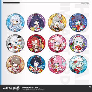 
[MiHoYo/Honkai Impact 3] New Snow Kitsune Series Tinplate Badge Qiana Hill Fuhua miHoYo