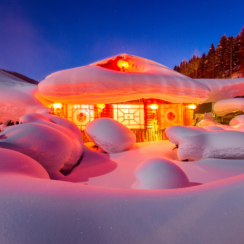 东北哈尔滨旅游7日6晚亚雪公路+童话雪乡+延吉+图们口岸+梦幻雪山