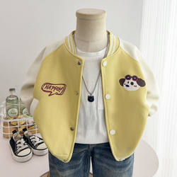 Baby Baseball Jacket for Boys, Spring and Autumn 2026 New Stylish Outfit for 3-Year-Old Children, Cool Spring Top for 5-Year-Olds