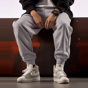 
Men's spring and autumn summer Korean style large-size trousers cotton loose sports pants men's thin casual trousers