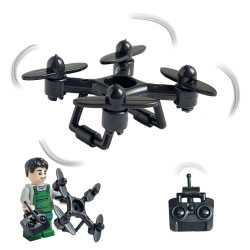 Small building blocks drone remote control scene