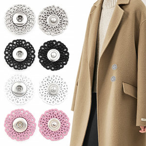 
Cashmere coat concealed buttons invisible buttons high-end snowflake snaps clothes mother-in-law buttons decorative metal large button accessories
