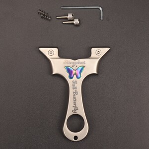 
New colorful stainless steel butterfly bow slingshot high-precision flat leather big power outdoor competition special