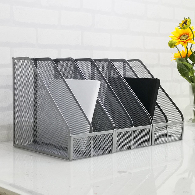 Iron Rack Folder Wrought iron office desktop A4 folder storage rack archive information ...