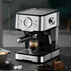 Máy pha cà phê Donlim Dongling DL-KF5403 gia đình nhỏ tạo bọt sữa bán tự động của Ý máy pha cà phê espresso gia đình