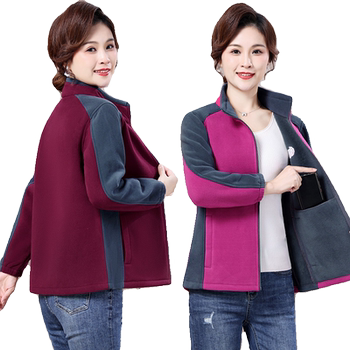 Middle -aged and elderly women's clothing shake velvet outer women
