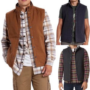 
Defective model! Foreign trade retro Vintage pure cotton washed canvas vest quilted vest