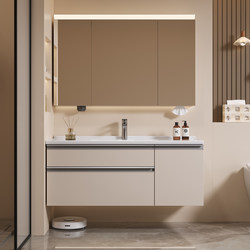 New Japanese-Style Ceramic Integrated Basin Multifunctional Pull-Out Basket Smart Bathroom Cabinet Combination Toilet Washbasin