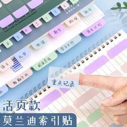 Sticky Notes Loose-Leaf Notebook Paper Index Tabs Label Stickers Student Notebook Small Strips Writable Sticky Notes Sticky Note Classification Markers Label Stickers ins Bookmarks Transparent Indicator Bookmarks