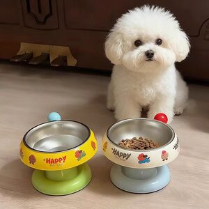 
Dog bowl, dog basin, double bowl, large diameter, heighten to protect cervical spine, pet water rice bowl, non-slip, anti-knock over, cat bowl, cat food bowl