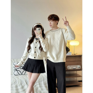 
Couple wear autumn and winter 2026 new ins super hot sweater for men and women Korean version loose French sweater jacket trendy brand