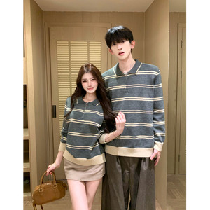 
Couple wear autumn and winter 2026 new ins super hot sweater for men and women Korean version loose French sweater jacket trendy brand