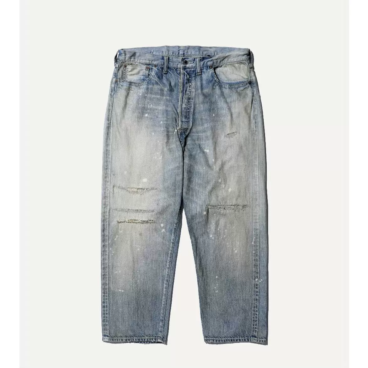 现货A.PRESSE No.37 Washed Wide Denim Pants水洗破坏牛仔裤25SS